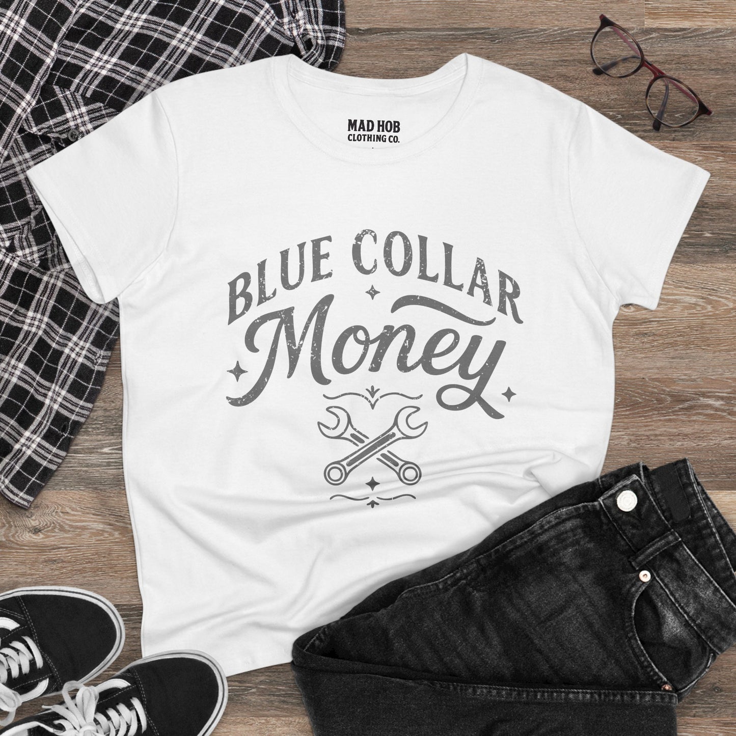 Women's Blue Collar Money T-Shirt