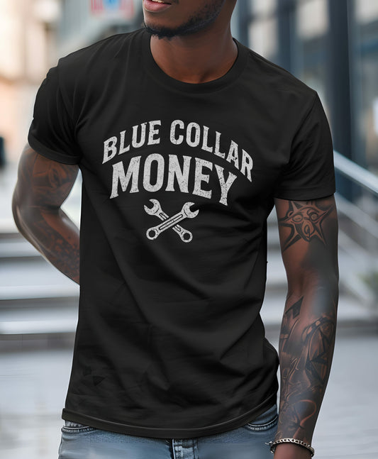 Men's Blue Collar Money T-Shirt