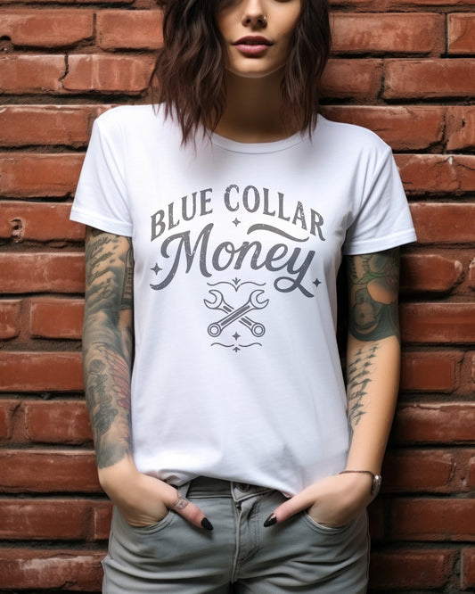 Women's Blue Collar Money T-Shirt